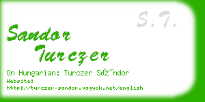 sandor turczer business card